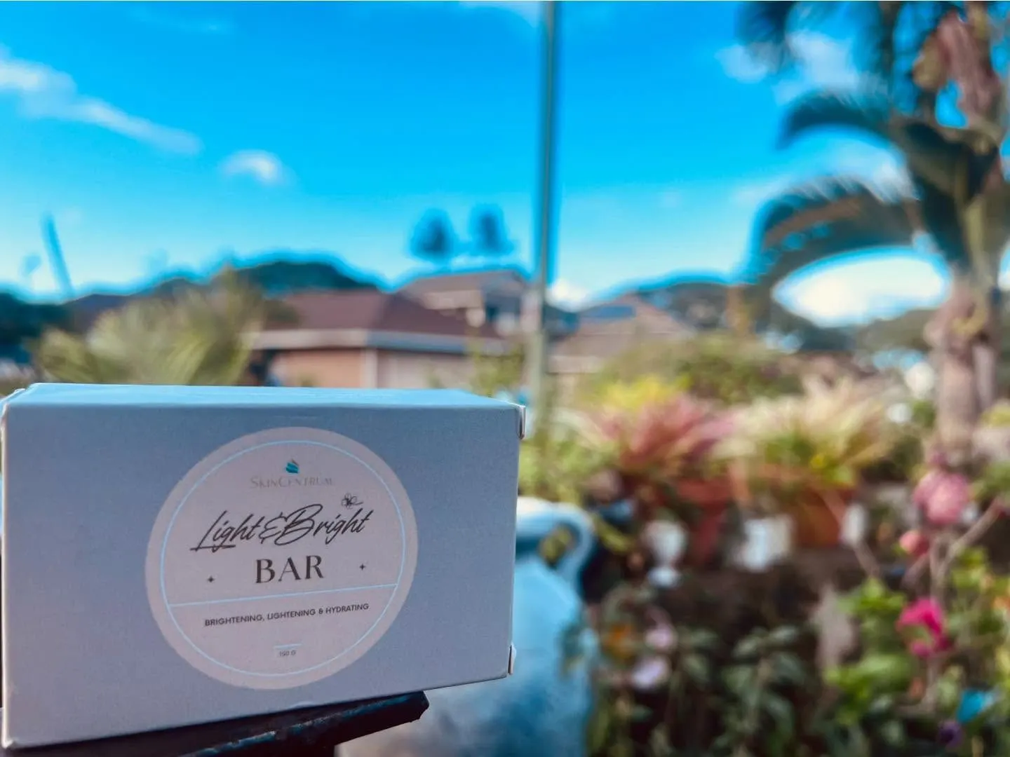 SkinCentrum Light & Bright Bar on a table