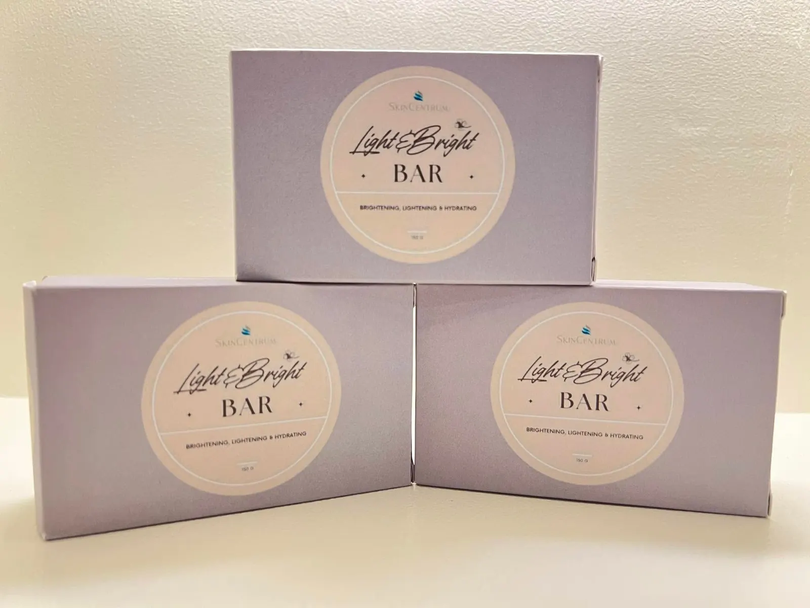 Three boxes of the SkinCentrum Light & Bright Bar